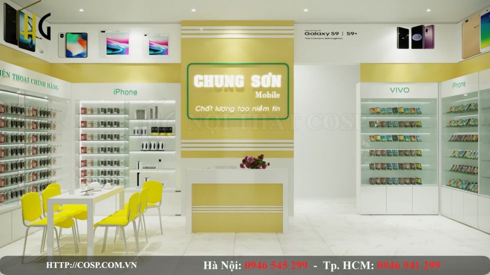Thiết kế shop phụ kiện điện thoại Chung Sơn