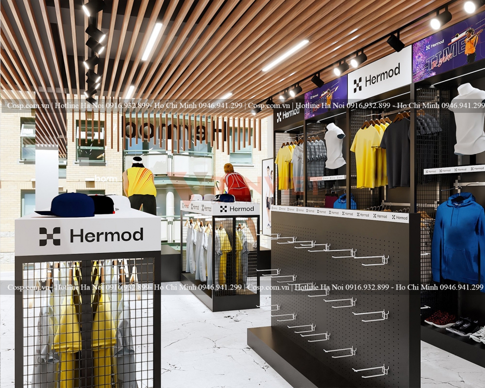 Thiết kế shop quần áo thể thao Hermod
