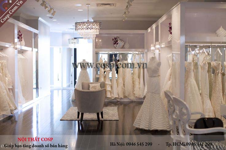 thiết kế cửa hàng áo cưới đẹp