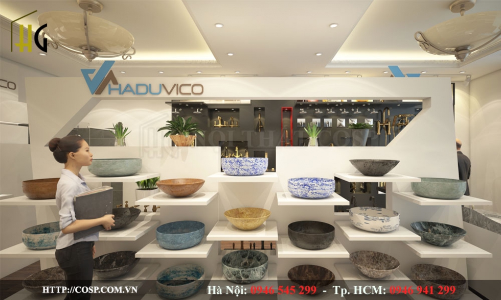 Thiết kế Showroom TBVS công ty HADUVICO - Anh Hải - Hà Nội