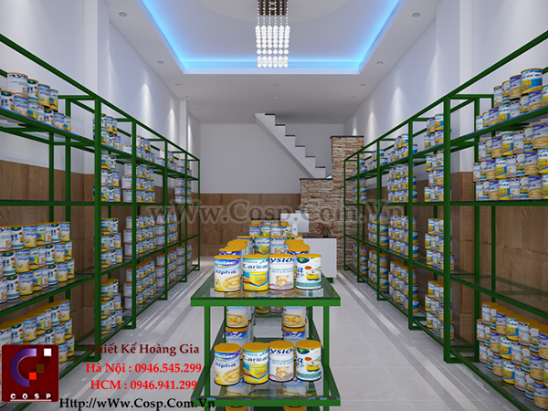Thiết kế siêu thị sữa mini - Chị Phượng - Q.9 - TP. HCM