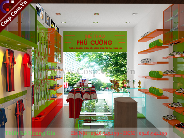 Thiết kế Shop Dụng Cụ Thể Thao Phú Cường - Anh Trường - Bình Dương