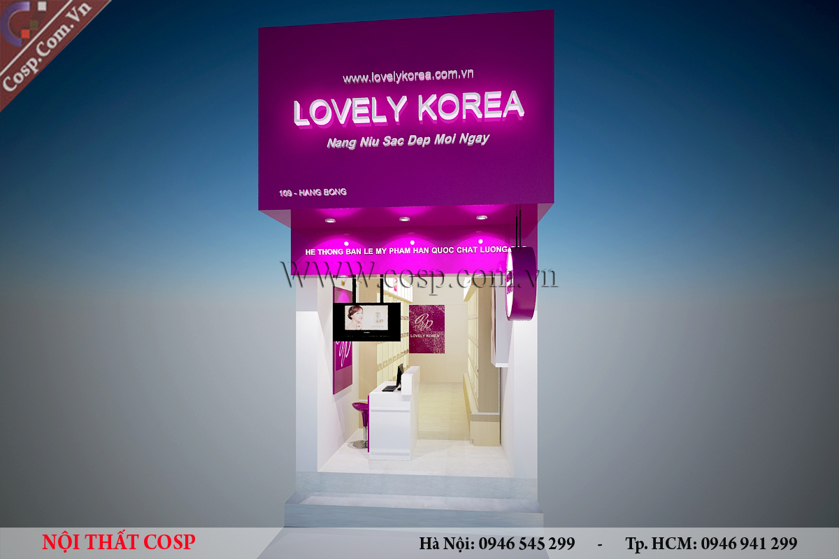 Thiết kế shop mỹ phẩm Hàn Quốc Lovely - Công ty Quảng cáo và trang ...