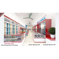 Thiết kế nội thất cửa hàng máy tính - Văn phòng phẩm - Anh Ninh - Hòa Bình