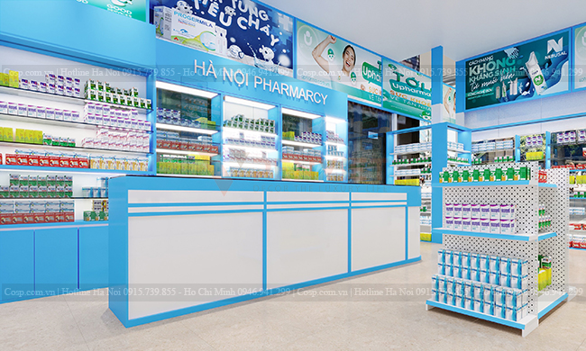 Thiết kế quầy thuốc của Hà Nội Pharmacy