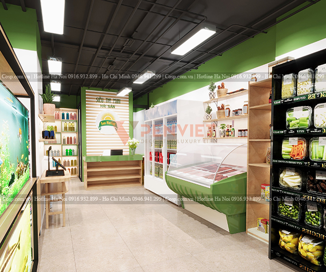 Thiết kế siêu thị mini Sun Market - Vinhomes Smart City