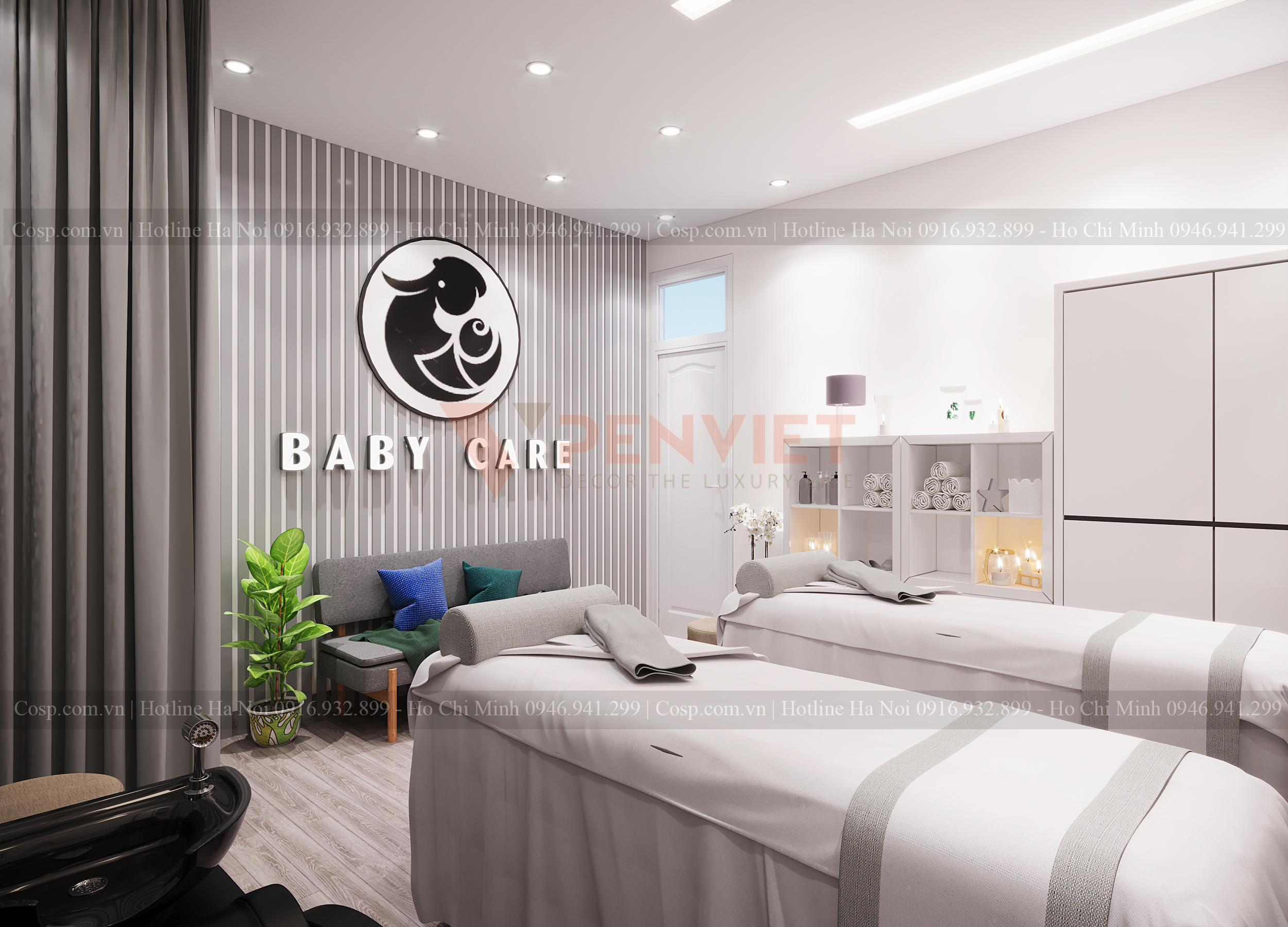 Thiết kế spa mini Baby Care