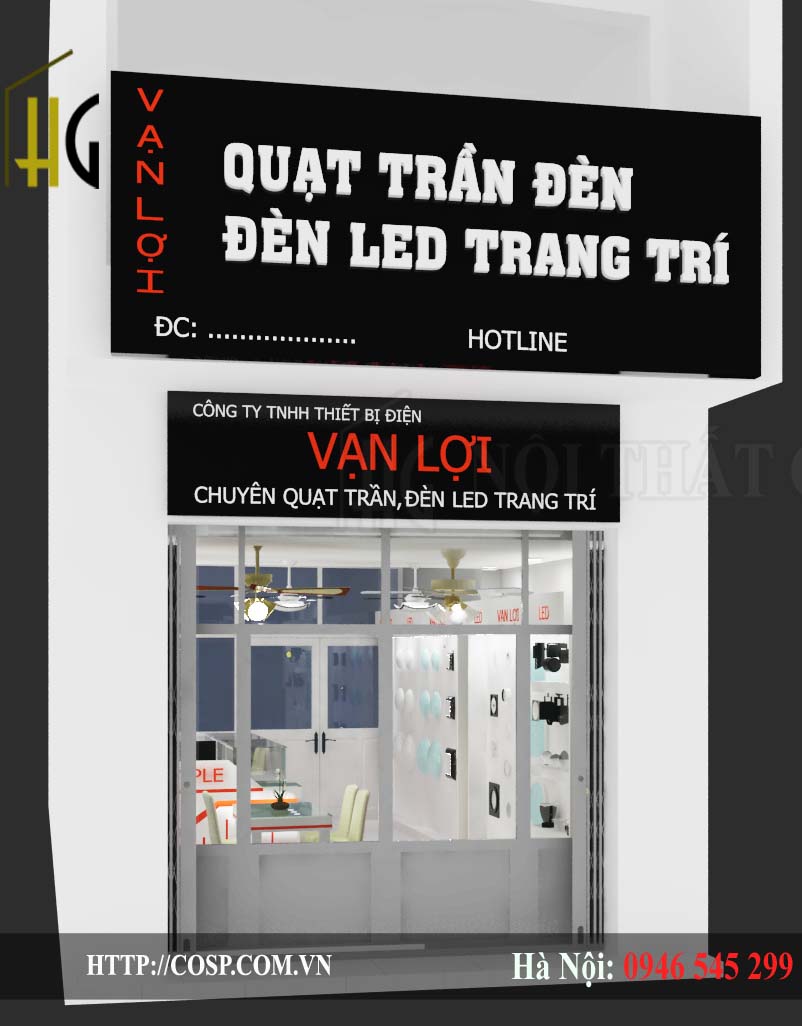 Thiết kế shop đèn led - Chị Vân - Quận 11