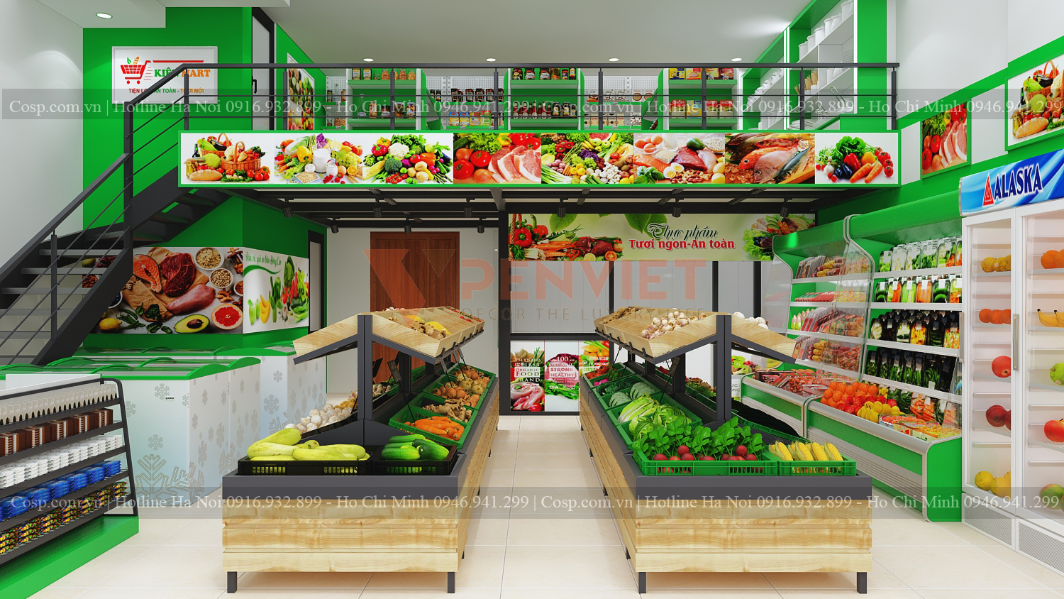 Thiết kế cửa hàng thực phẩm sạch K Mart 2