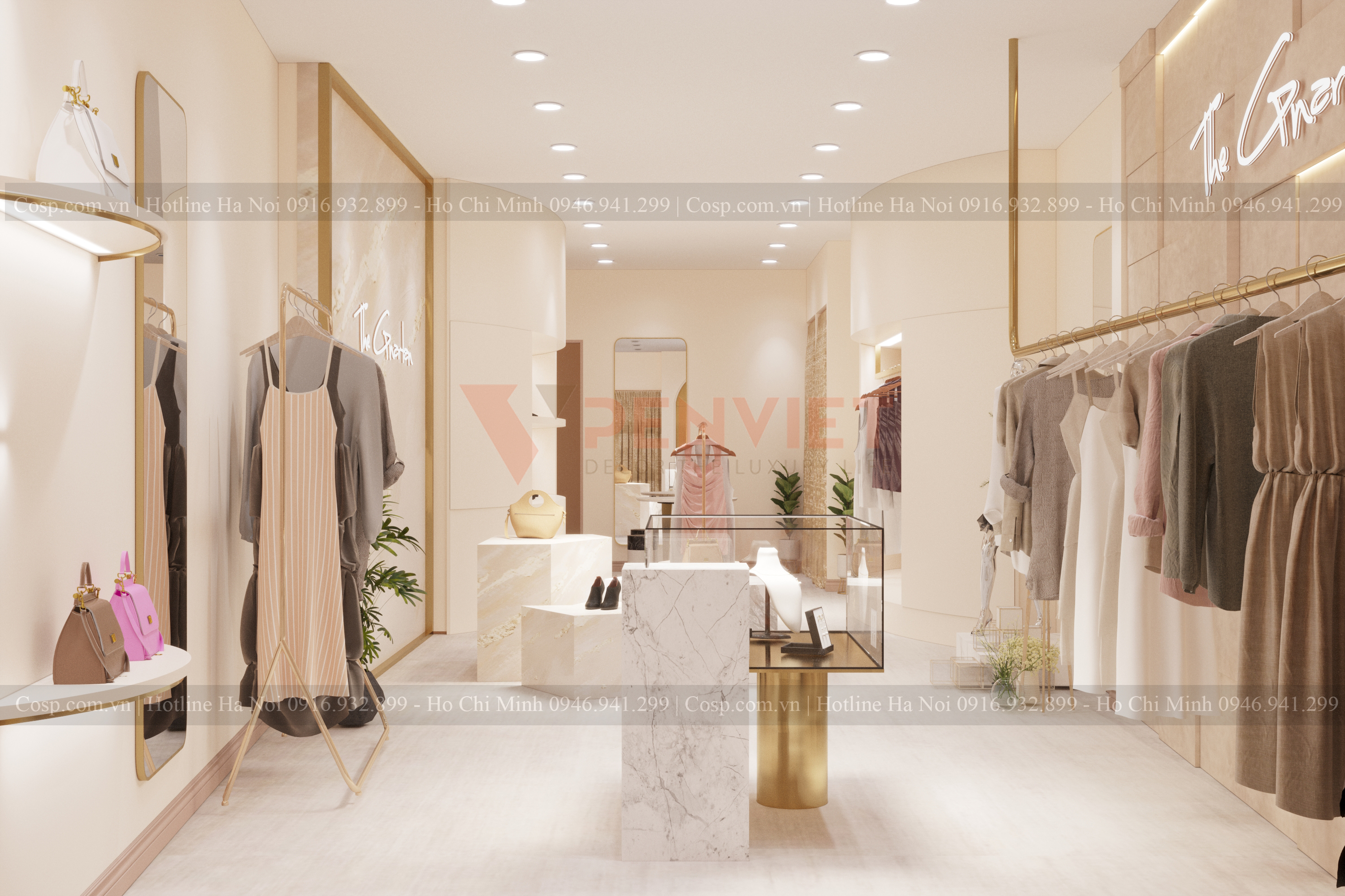Thiết kế cửa hàng thời trang, studio áo cưới Granten 1
