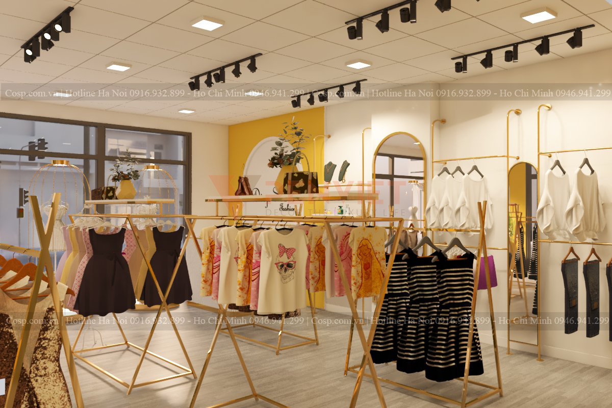 Thiết kế cửa hàng thời trang nữ Diệp Store 3