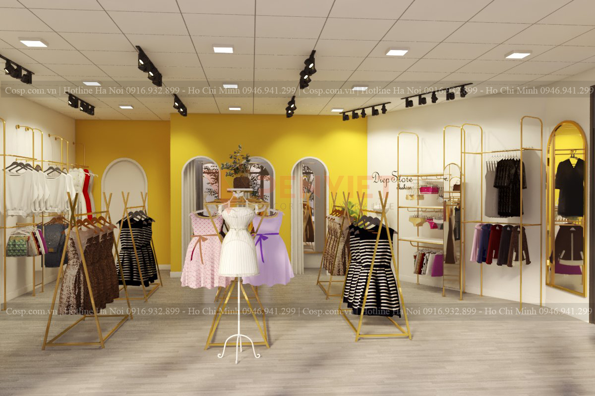 Thiết kế cửa hàng thời trang nữ Diệp Store 4