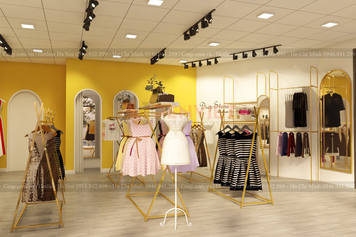 Thiết kế cửa hàng thời trang nữ Diệp Store 5
