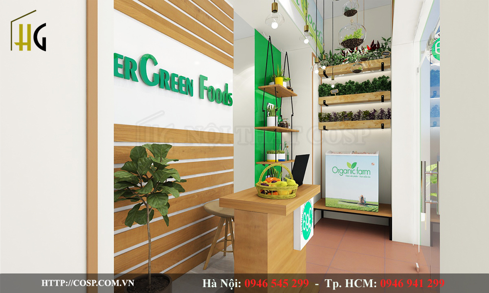 thiet ke shop thuc pham evergreen foods 3
