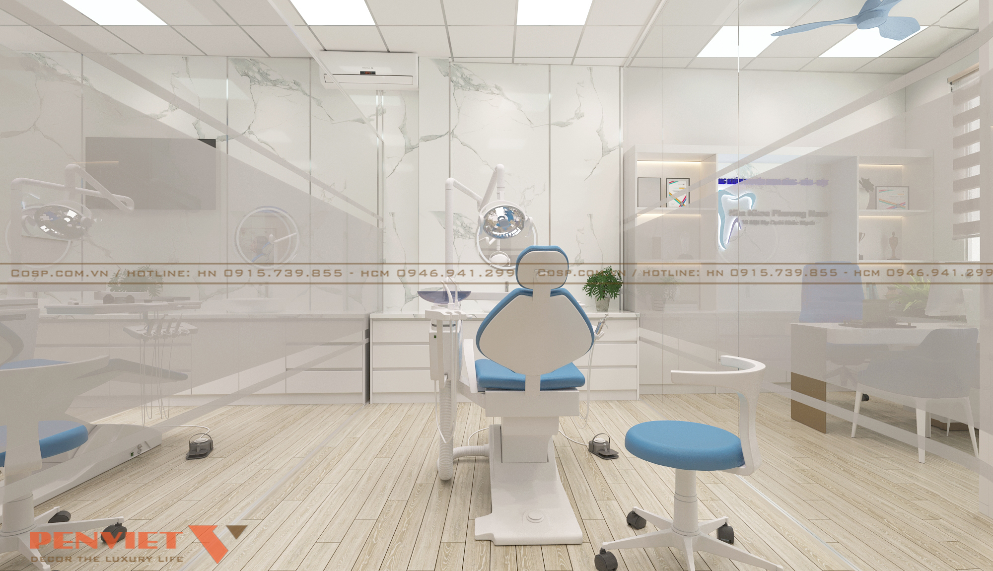 Phòng nha nhi khoa với 1 ghế răng