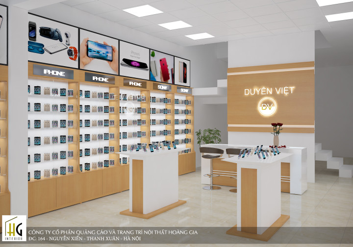 Thiết kế nội thất shop điện thoại anh Khắc - Bắc Giang