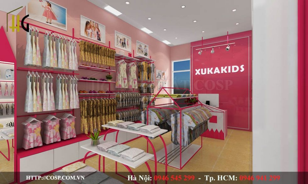 Mẫu thiết kế shop thời trang bé XukaKids