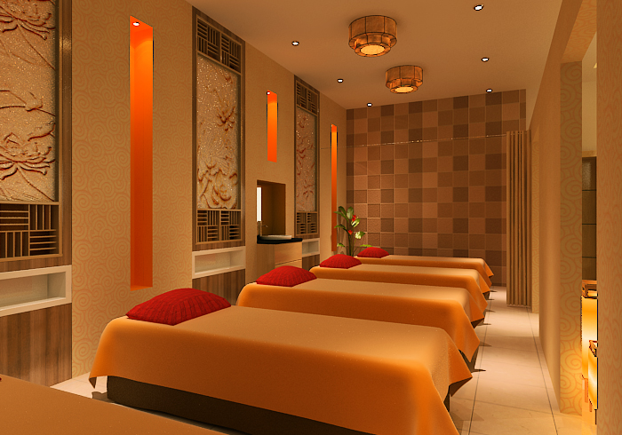 Thiết kế nội thất giường massage Home Spa