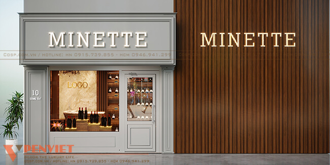 Mặt tiền cửa hàng rượu Minette