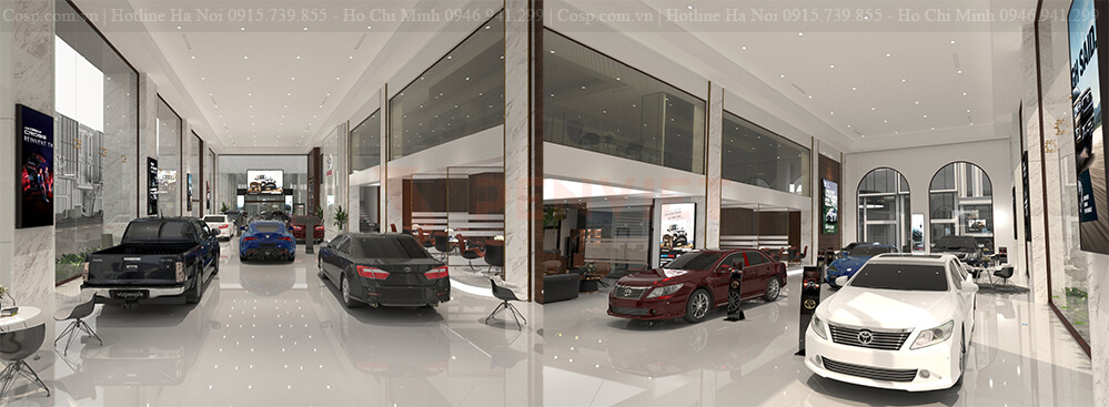 thiết kế showroom Toyota Đà Lạt