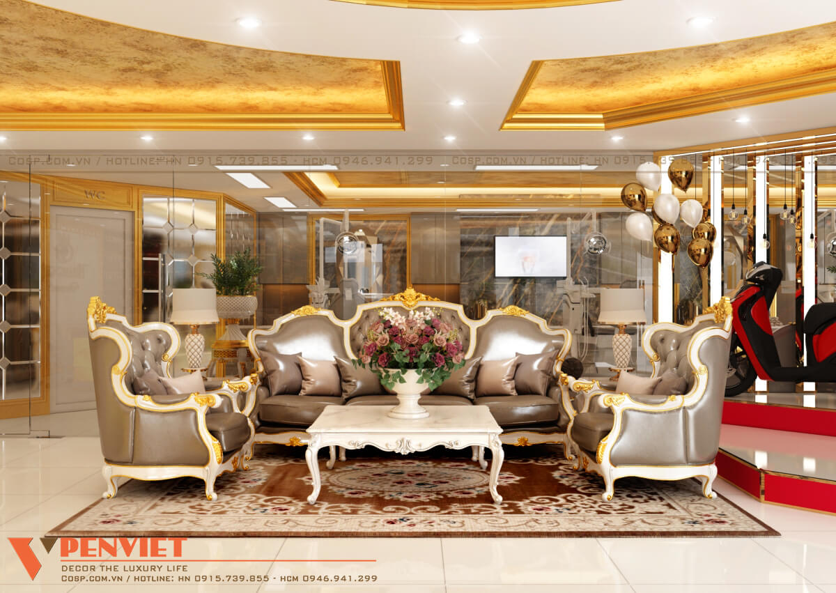 Thảm trải sàn thường được bắt gặp trong thiết kế nội thất phong cách Tân Cổ Điển