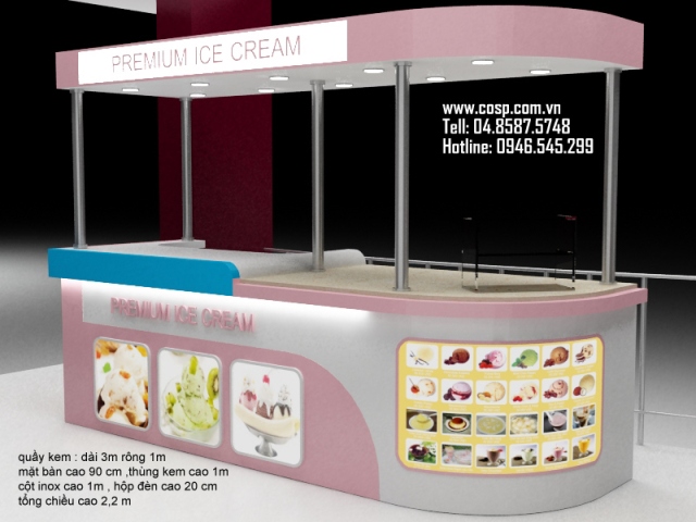 Thiết kế quầy kem tại Parkson