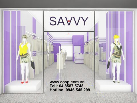 Thiết kế gian hàng thời trang công sở savvy