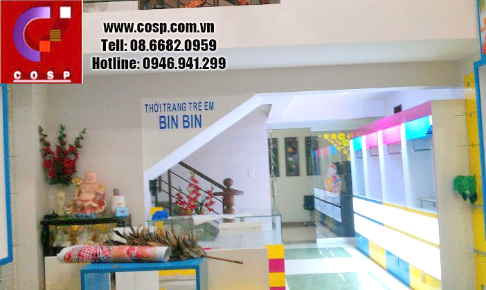 Thiết kế cửa hàng thời trang trẻ em BinBin - Bến Tre