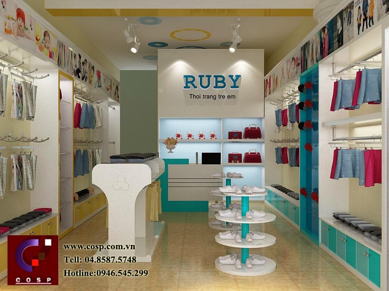 Thiết kế và thi công cửa hàng thời trang trẻ em ruby - Vũng Tàu