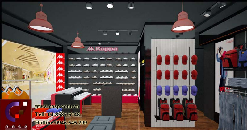 thiết kế shop thời trang cao cấp kappa