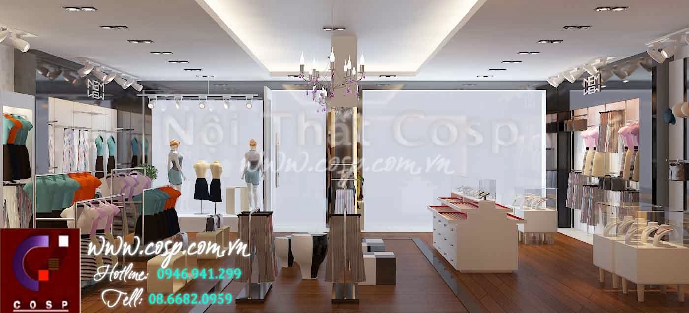 thiết kế cửa hàng thời trang cao cấp newnem 1