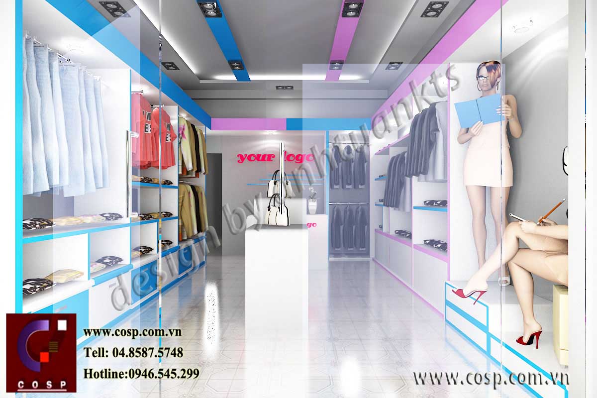 Thiết kế cửa hàng thời trang công sở - Thái Nguyên