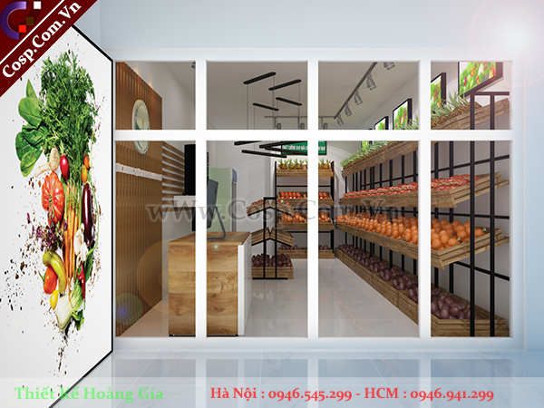 Thiết kế siêu thị rau củ mini - Tân bình - Anh Hải