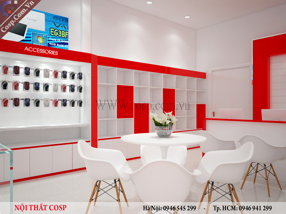 Thiết kế nội thất cửa hàng máy tính - Anh Hùng - Đăk Nông2