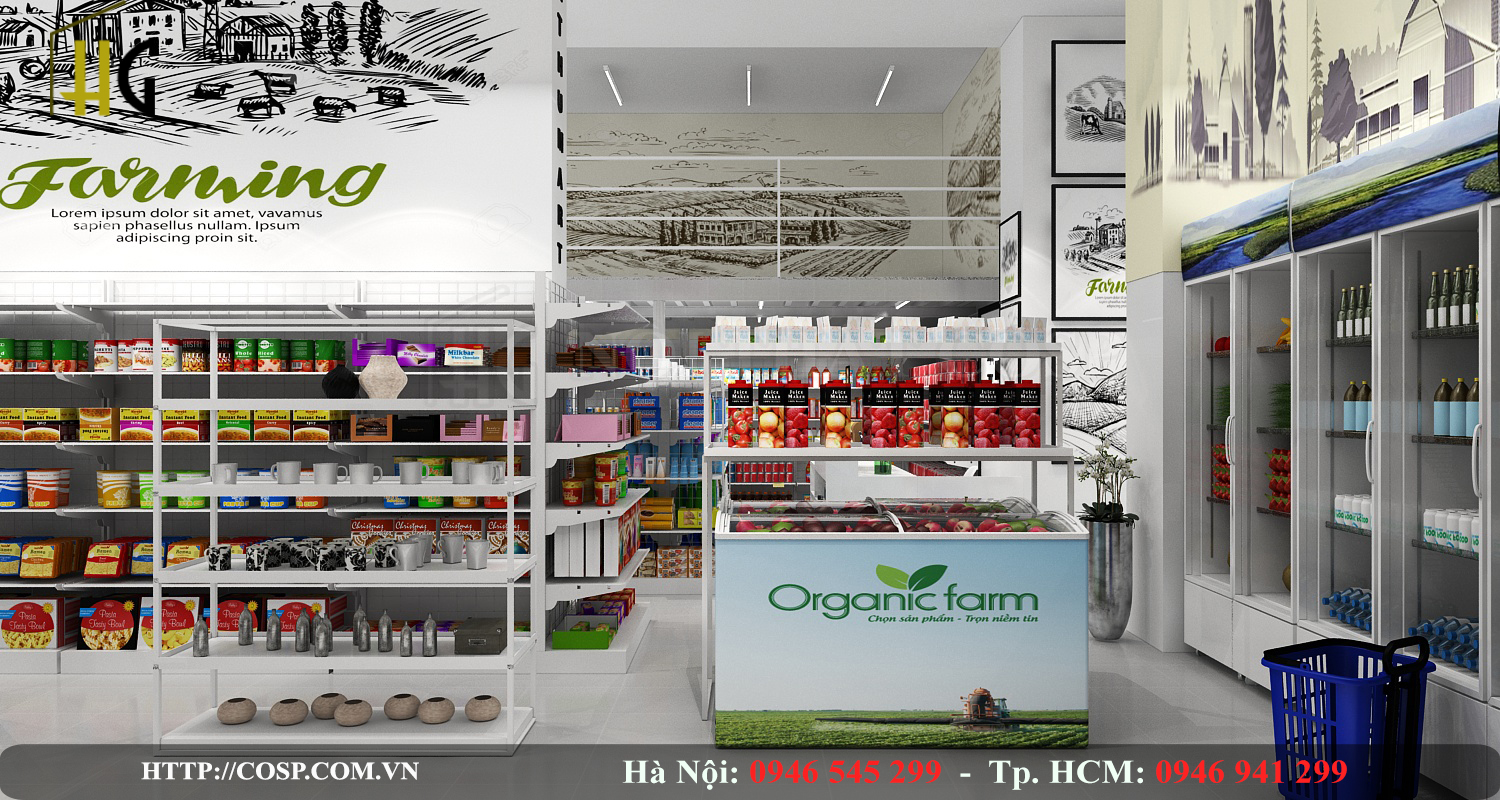 Thiết kế siêu thị Hà Thu Mart