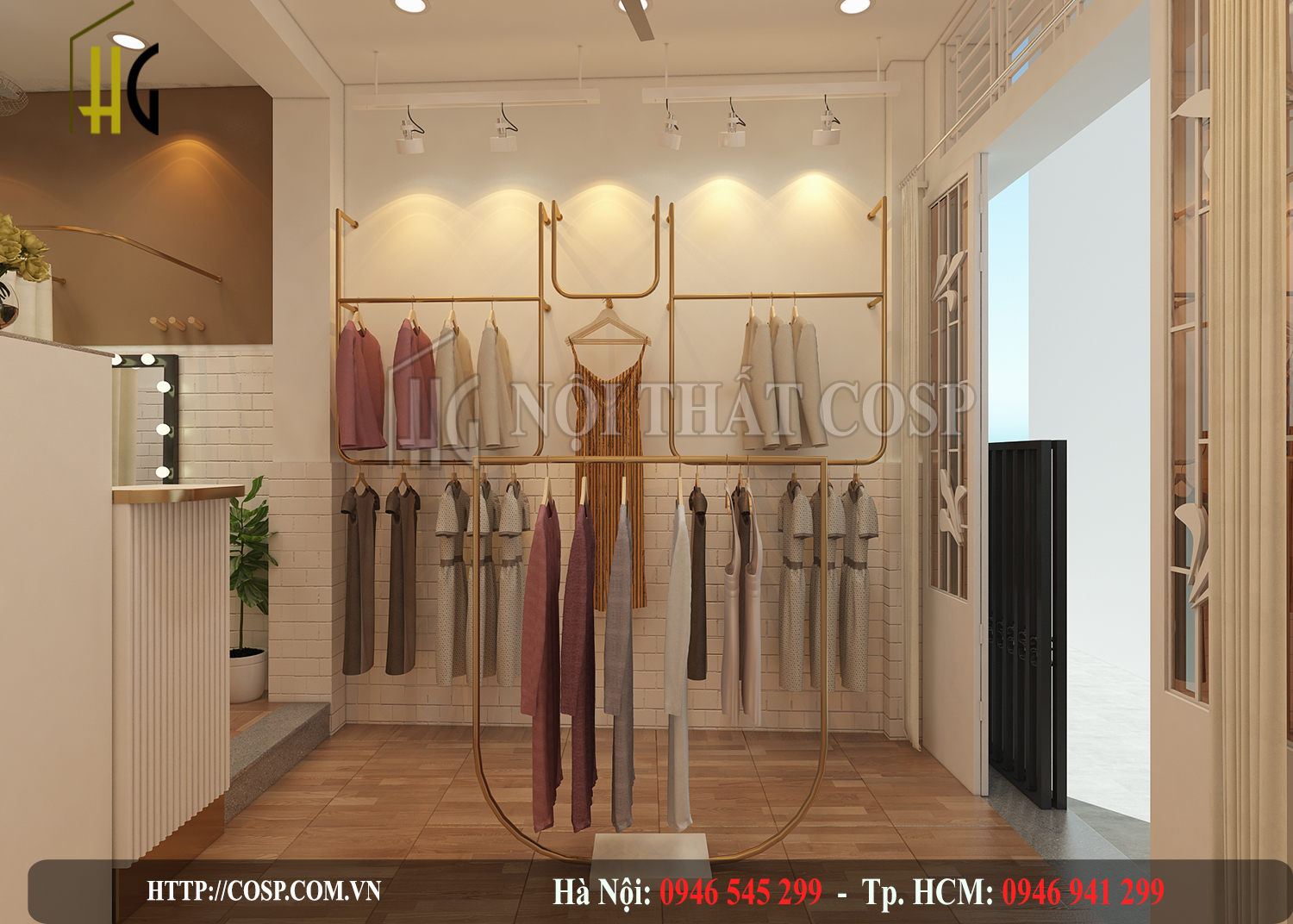Thiết kế cửa hàng thời trang chị Hạnh