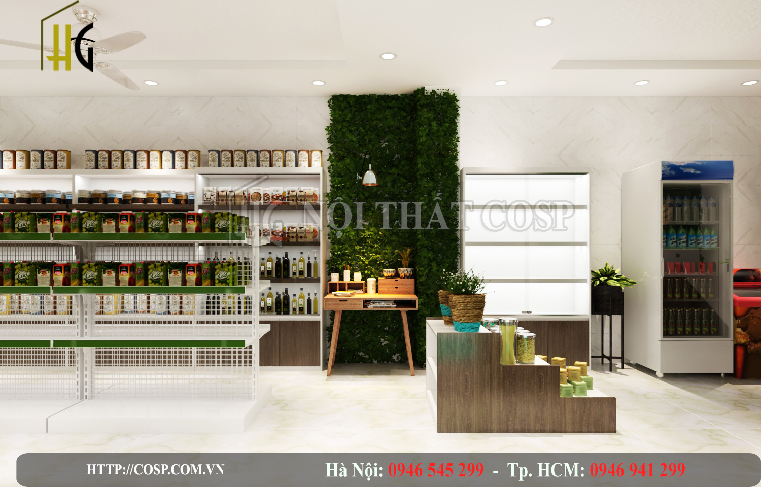 Thiết kế nội thất cửa hàng bách hóa DZUI - Anh Tân – Quận Tân Bình