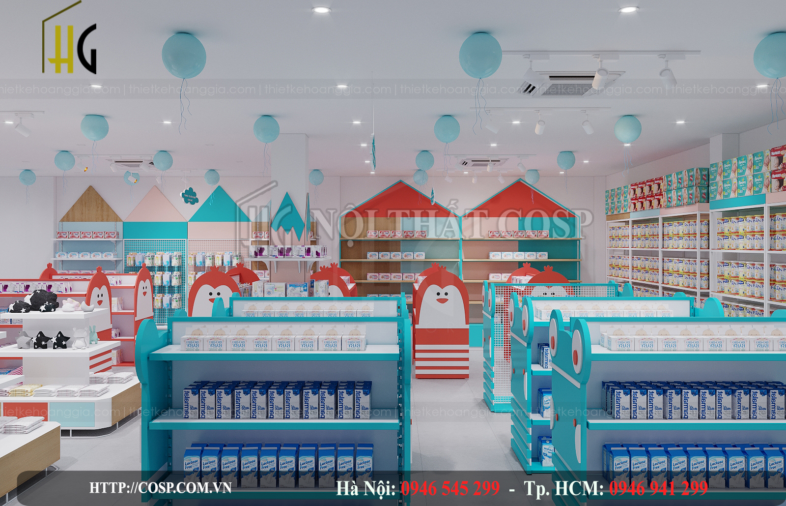 Thiết kế nội thất shop mẹ và bé - Anh Chung - Bình Phước