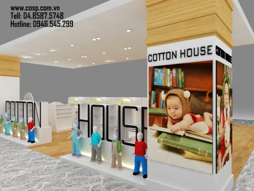 Thiết Kế Thi Công Gian Hàng Thời Trang Trẻ Em Cotton House - BigC Garden