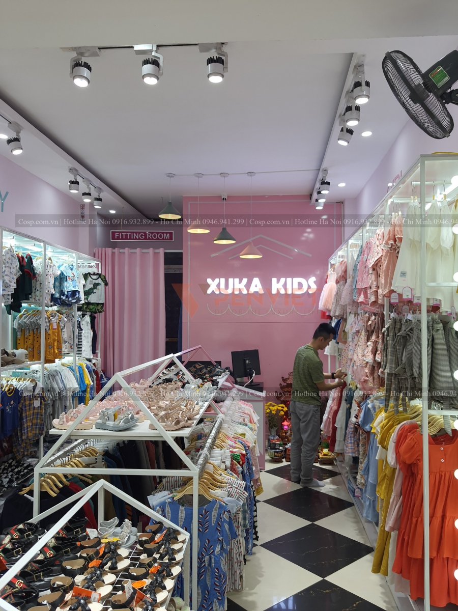 Thi công shop thời trang trẻ em Xukakids 4