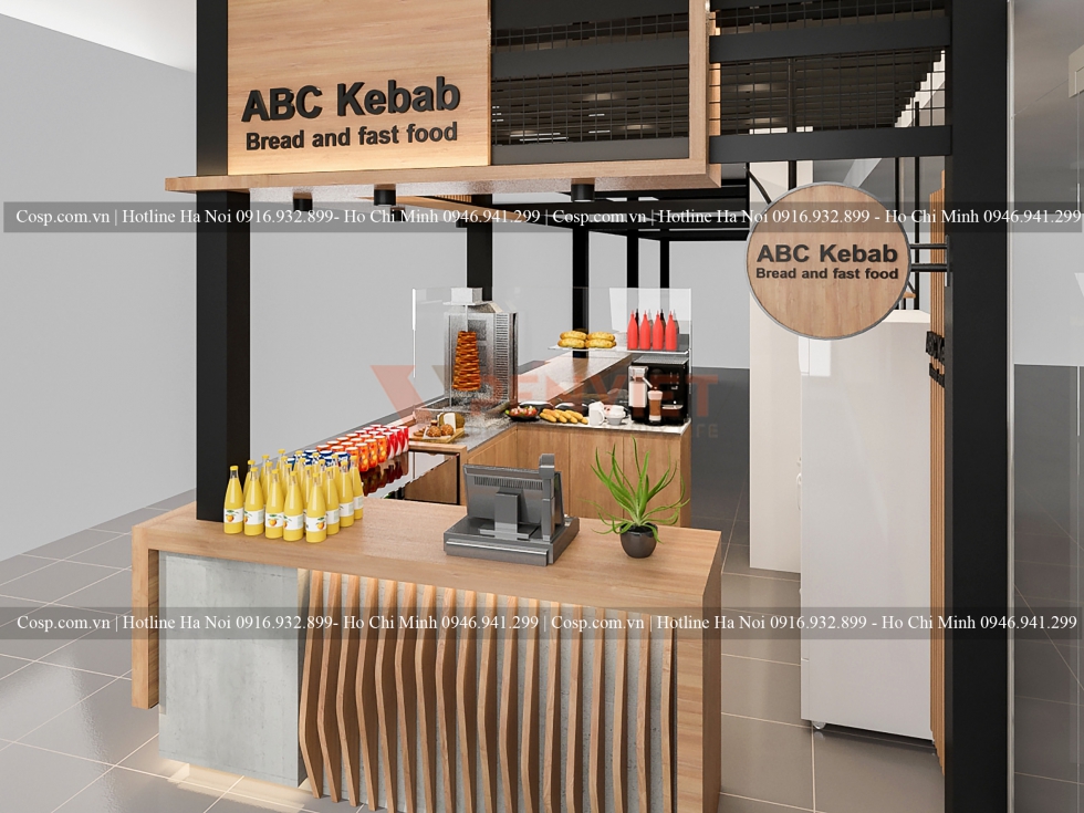 Thiết kế cửa hàng bánh mì ABC Kebab - Trạm Nghỉ Hải Dương