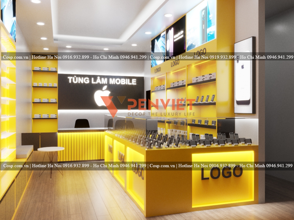 Thiết kế cửa hàng điện thoại Tùng Lâm Mobile
