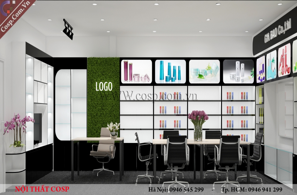 Thiết kế nội thất văn phòng - Trưng bày sản phẩm - Chị Dung - TP.HCM