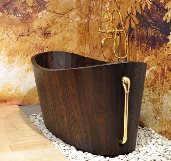 Thiết kế nội thất spa với bồn tắm gỗ Frant Seer