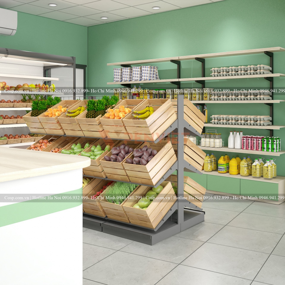 Thiết kế cửa hàng rau củ quả Neco Mart – Bình Thạnh