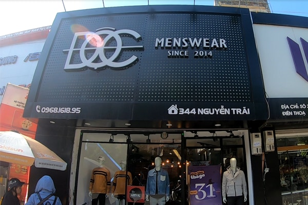 Thiết kế shop thời trang nam Hàn Quốc Độc Menswear