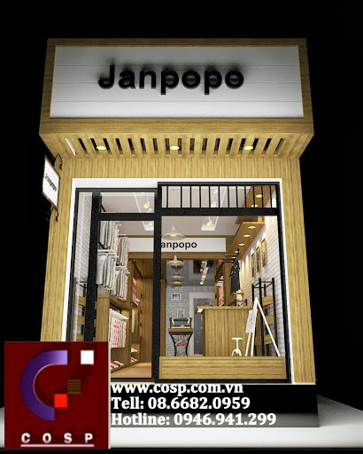 thiết kế shop thời trang janpopo 1