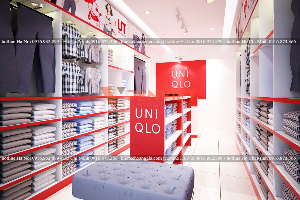 Thiết kế cửa hàng thời trang Uniqlo