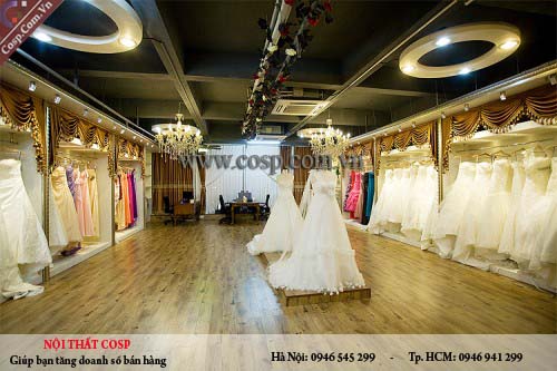 thiết kế cửa hàng áo cưới - thái bình