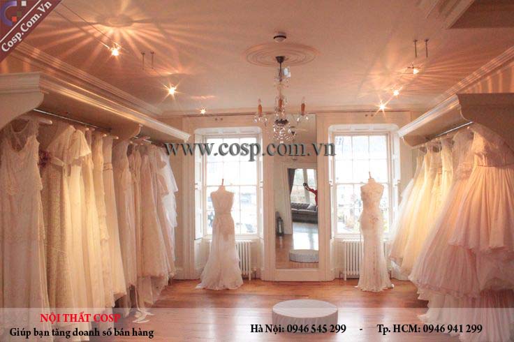 thiết kế cửa hàng váy cưới đẹp